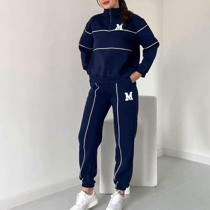 💥NEW HOT SALES 🔥Women's Casual Letter M Long Sleeve Two Piece Set(Fabric upgrade)