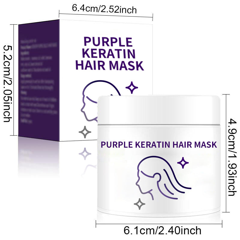 ✨Buy 2 Get 1 Free✨Purple Keratin Hair Mask - Locks Color & Neutralizes Brass & Yellow Tones for Blonde Silver Gray Highlighted Hair