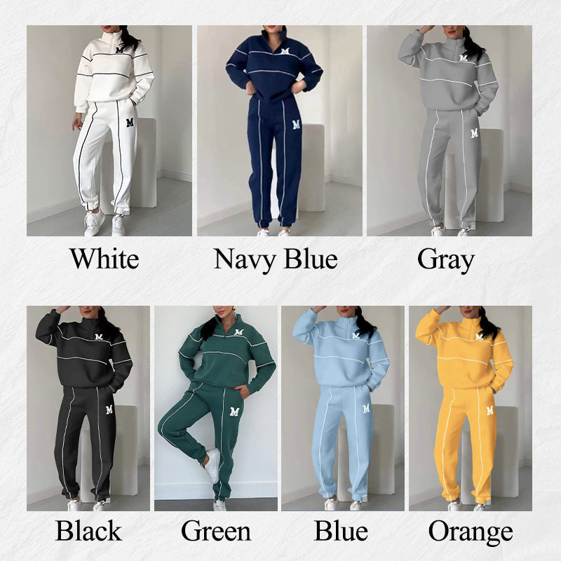 💥NEW HOT SALES 🔥Women's Casual Letter M Long Sleeve Two Piece Set(Fabric upgrade)