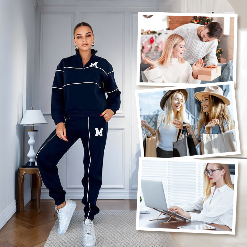 💥NEW HOT SALES 🔥Women's Casual Letter M Long Sleeve Two Piece Set(Fabric upgrade)