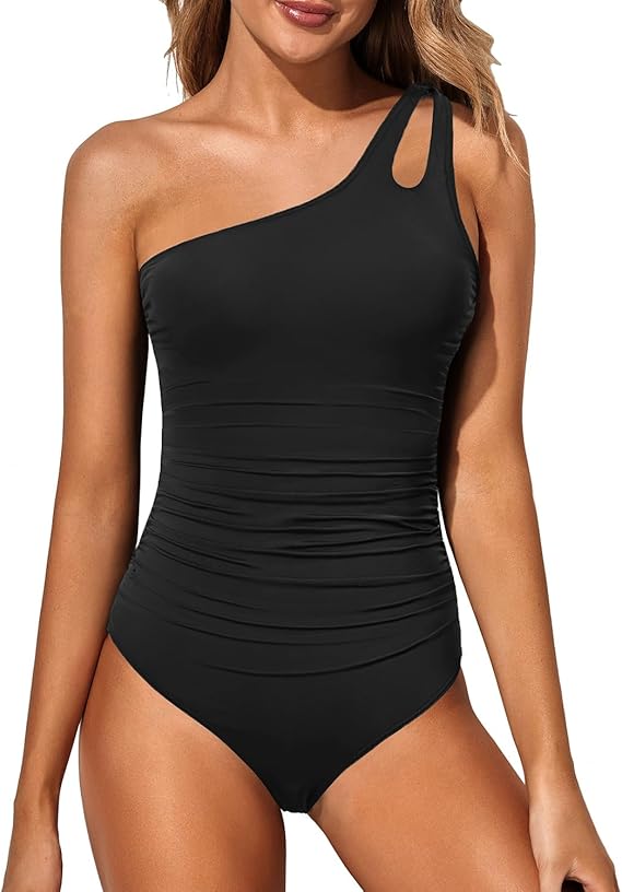 ⛱️LAST DAY SPECIAL PRICE: £14.99!!💖One Shoulder One Piece Swimsuit for Women👙