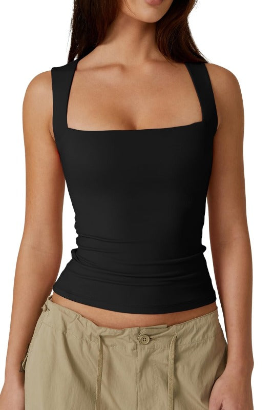 🎀Buy 1 Get 1 Free🎀Women’s Square Neck Sleeveless Tank Top – Soft, Stretchy & Chic