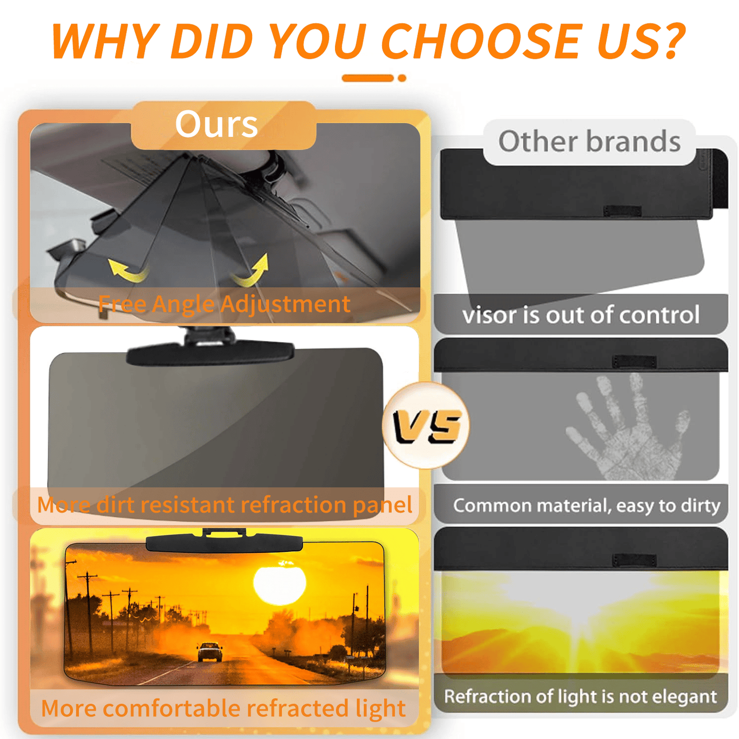 🔥LAST DAY SALE 60% OFF🔥Anti-Glare Driving Visor for Sun Glare & Snow Blindness