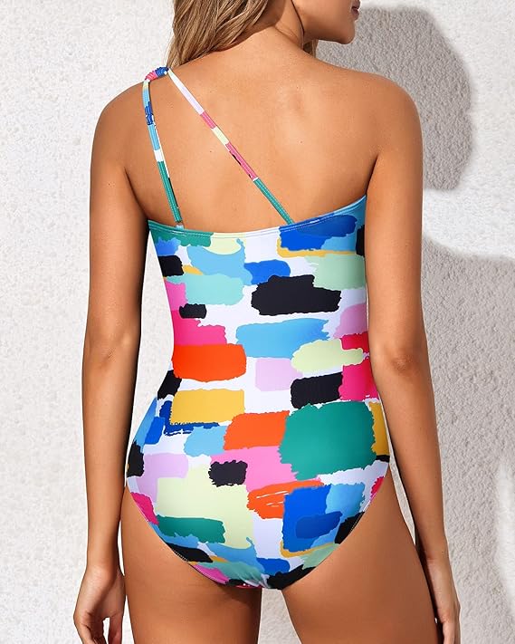 ⛱️LAST DAY SPECIAL PRICE: £14.99!!💖One Shoulder One Piece Swimsuit for Women👙