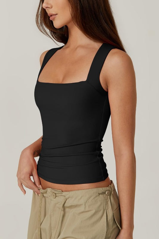 🎀Buy 1 Get 1 Free🎀Women’s Square Neck Sleeveless Tank Top – Soft, Stretchy & Chic