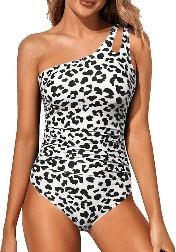 ⛱️LAST DAY SPECIAL PRICE: £14.99!!💖One Shoulder One Piece Swimsuit for Women👙
