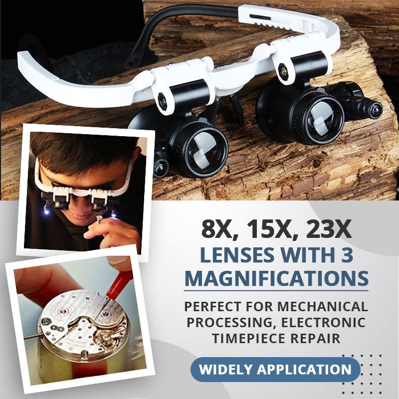 🎁Hot Sale 51% OFF⏳LED Glasses Magnifier🔥23x
