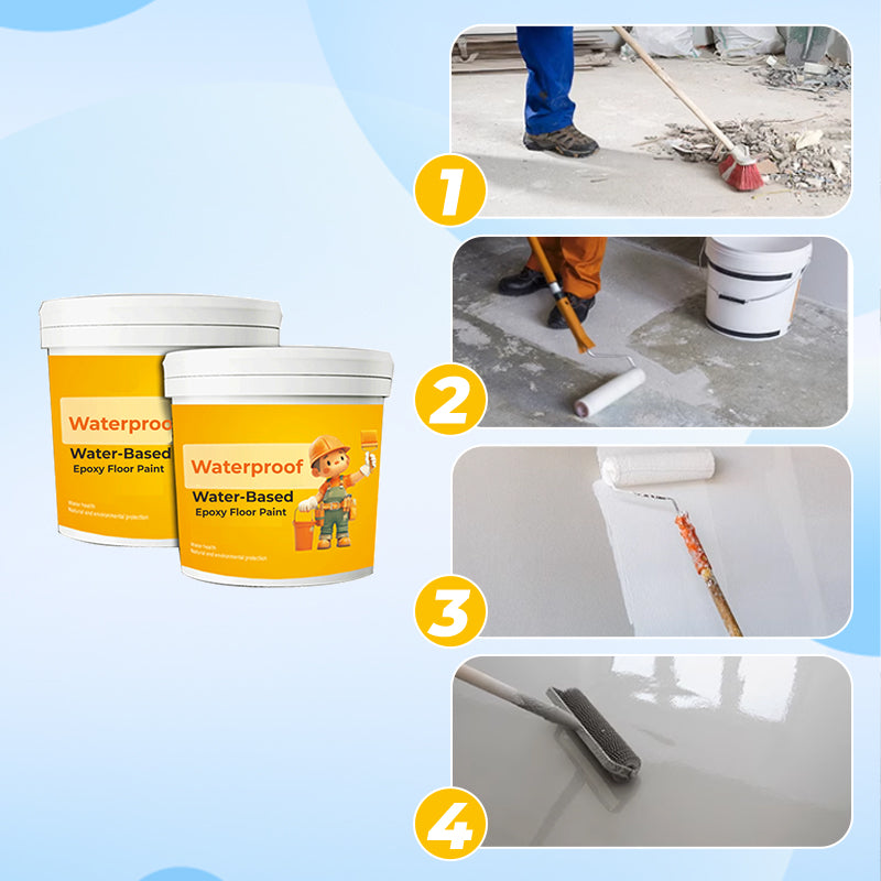 🎉2025 HOT SALE 🎉Waterproof Water-Based Epoxy Floor Paint