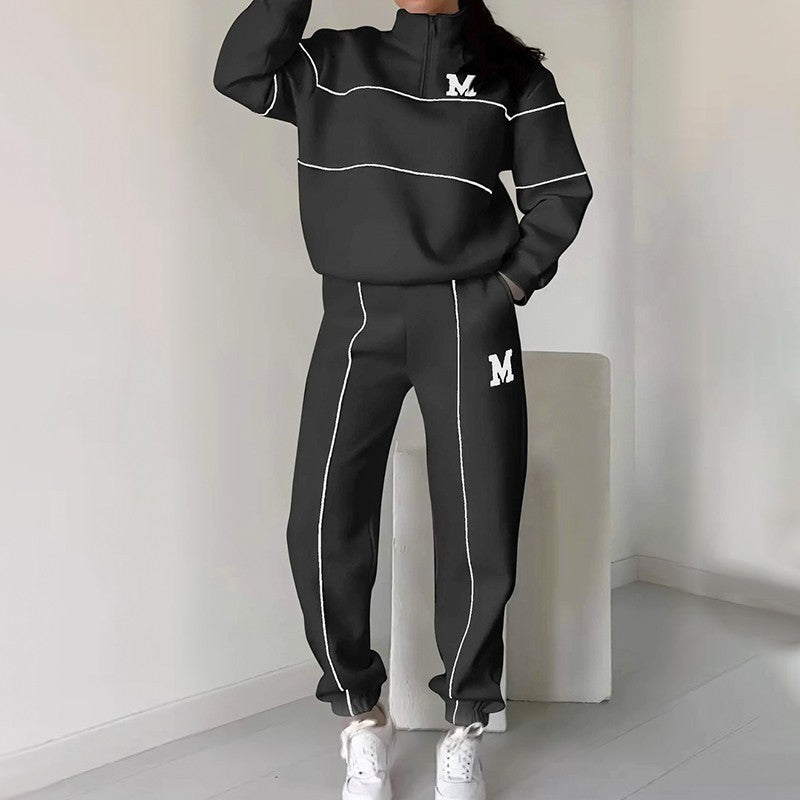 💥NEW HOT SALES 🔥Women's Casual Letter M Long Sleeve Two Piece Set(Fabric upgrade)