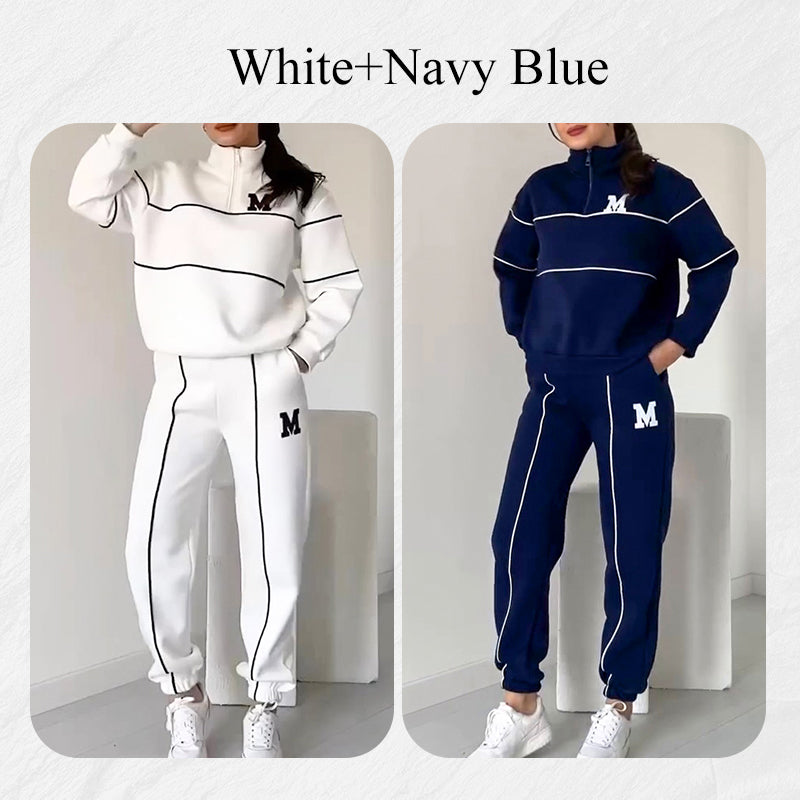💥NEW HOT SALES 🔥Women's Casual Letter M Long Sleeve Two Piece Set(Fabric upgrade)