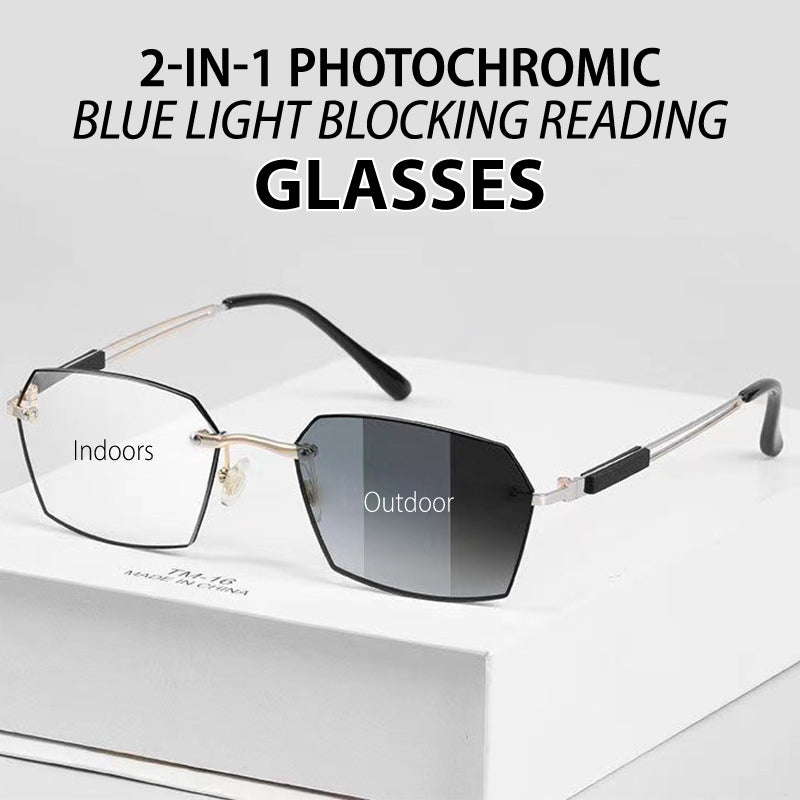🔥Hot Sale🔥2-in-1 Photochromic Blue Light Blocking Reading Glasses