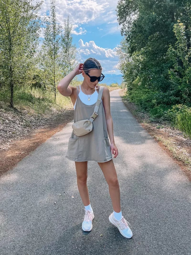 🌷SUMMER BIG SALE 60% OFF🌷 - Women's Sleeveless Dress Athletic Dress Spaghetti Strap Short with Pockets