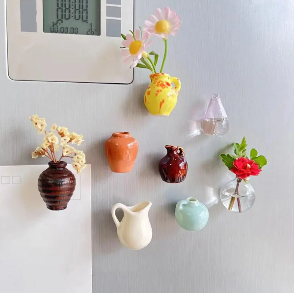 🌺LAST DAY PROMOTION -50% OFF🌺Mini Ceramic Vase Fridge Magnet