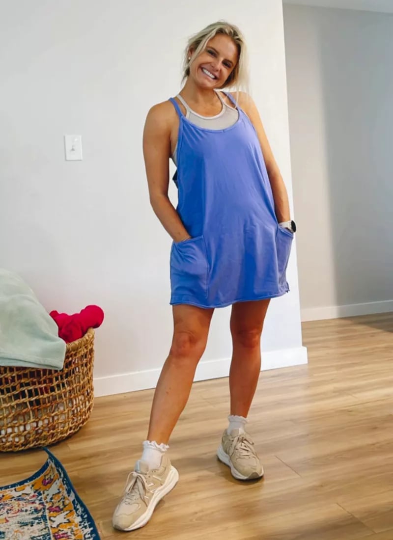 🌷SUMMER BIG SALE 60% OFF🌷 - Women's Sleeveless Dress Athletic Dress Spaghetti Strap Short with Pockets
