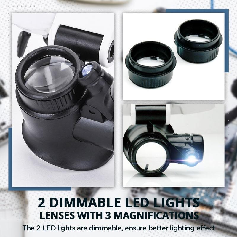 🎁Hot Sale 51% OFF⏳LED Glasses Magnifier🔥23x