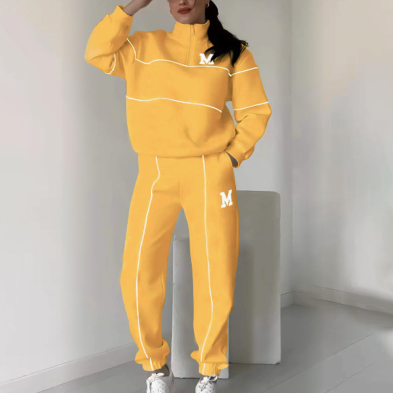 💥NEW HOT SALES 🔥Women's Casual Letter M Long Sleeve Two Piece Set(Fabric upgrade)