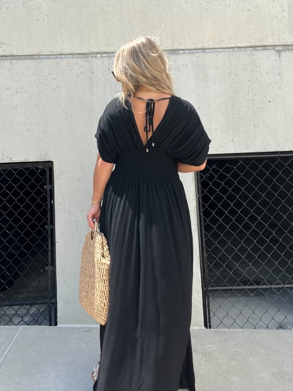 💖2025 Limited Sale 54% OFF💗New Slit v-neck effortless maxi long dress