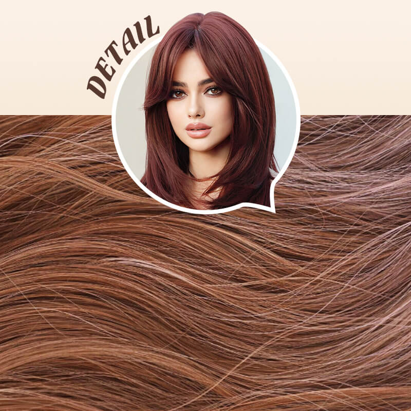 💕HOT SALE 💕Wig long hair Layered bangs wigs
