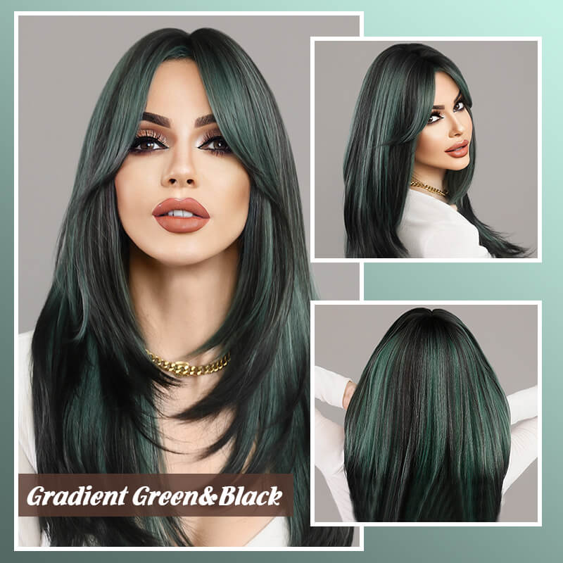 💕HOT SALE 💕Wig long hair Layered bangs wigs