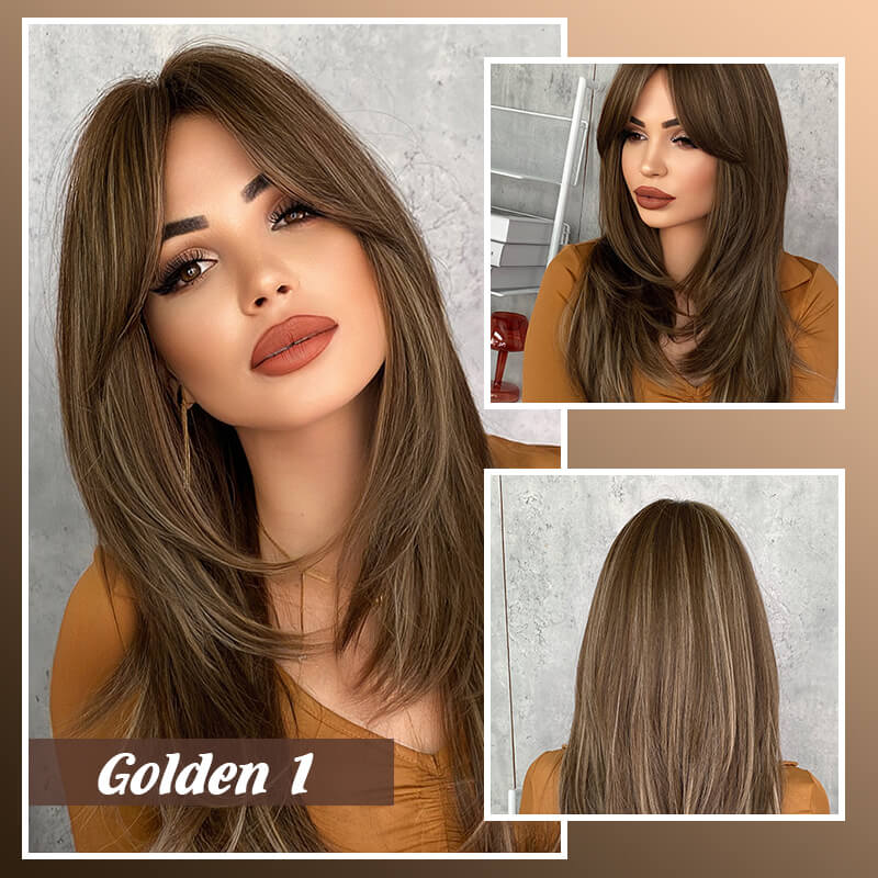 💕HOT SALE 💕Wig long hair Layered bangs wigs