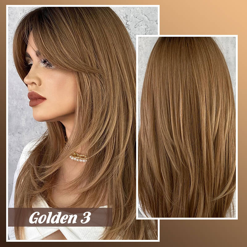 💕HOT SALE 💕Wig long hair Layered bangs wigs