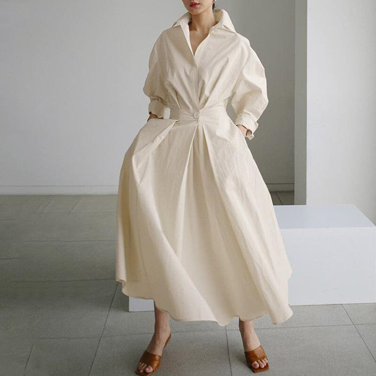💃Women's Pure Cotton Shirt Collar Dress