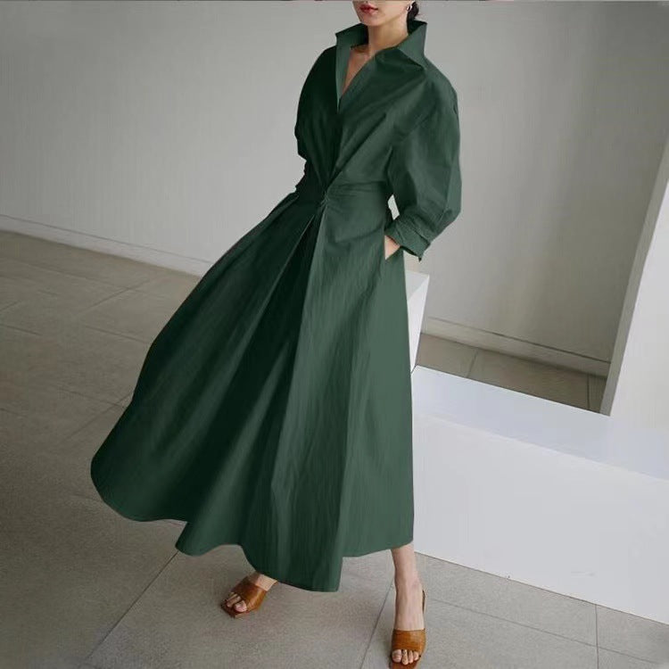 💃Women's Pure Cotton Shirt Collar Dress