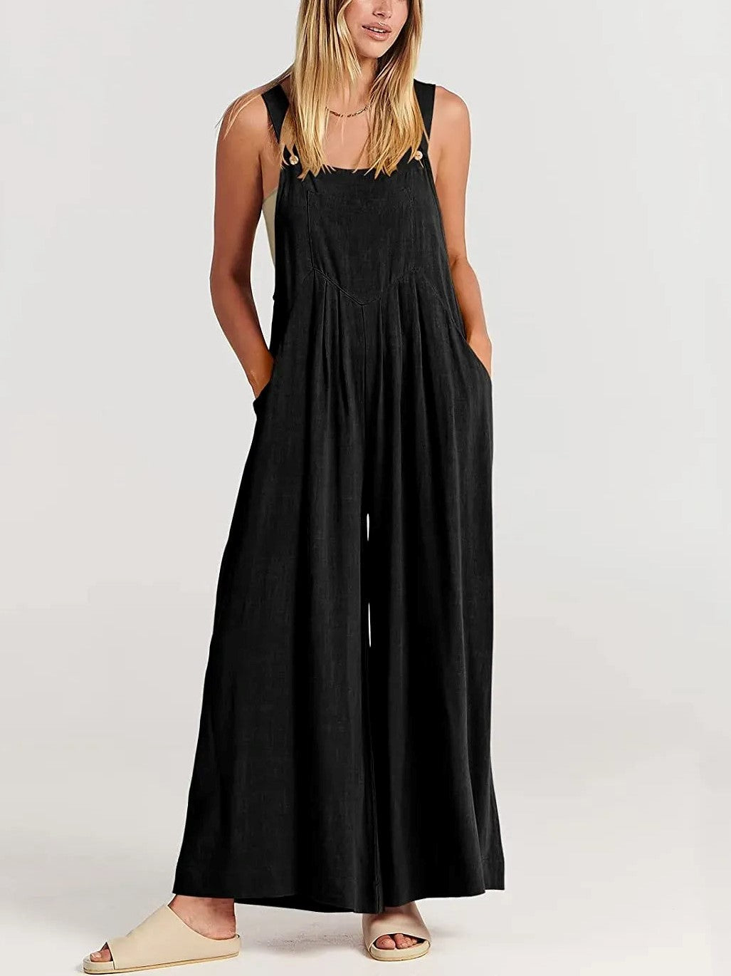 💕HOT SALE 50% OFF🥰 Plus Size Wide Leg Overalls Jumpsuit