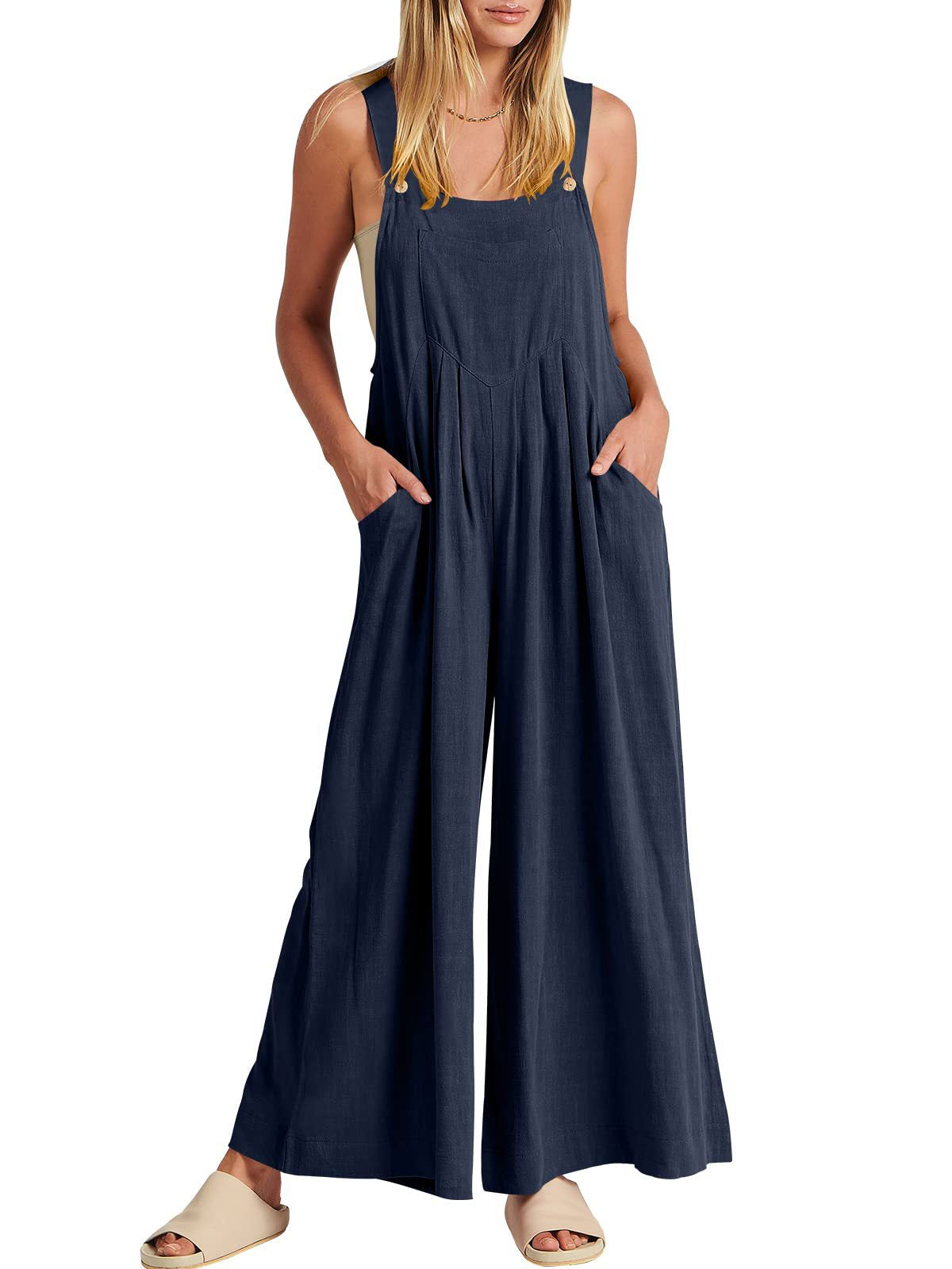 💕HOT SALE 50% OFF🥰 Plus Size Wide Leg Overalls Jumpsuit