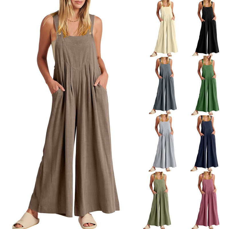 💕HOT SALE 50% OFF🥰 Plus Size Wide Leg Overalls Jumpsuit
