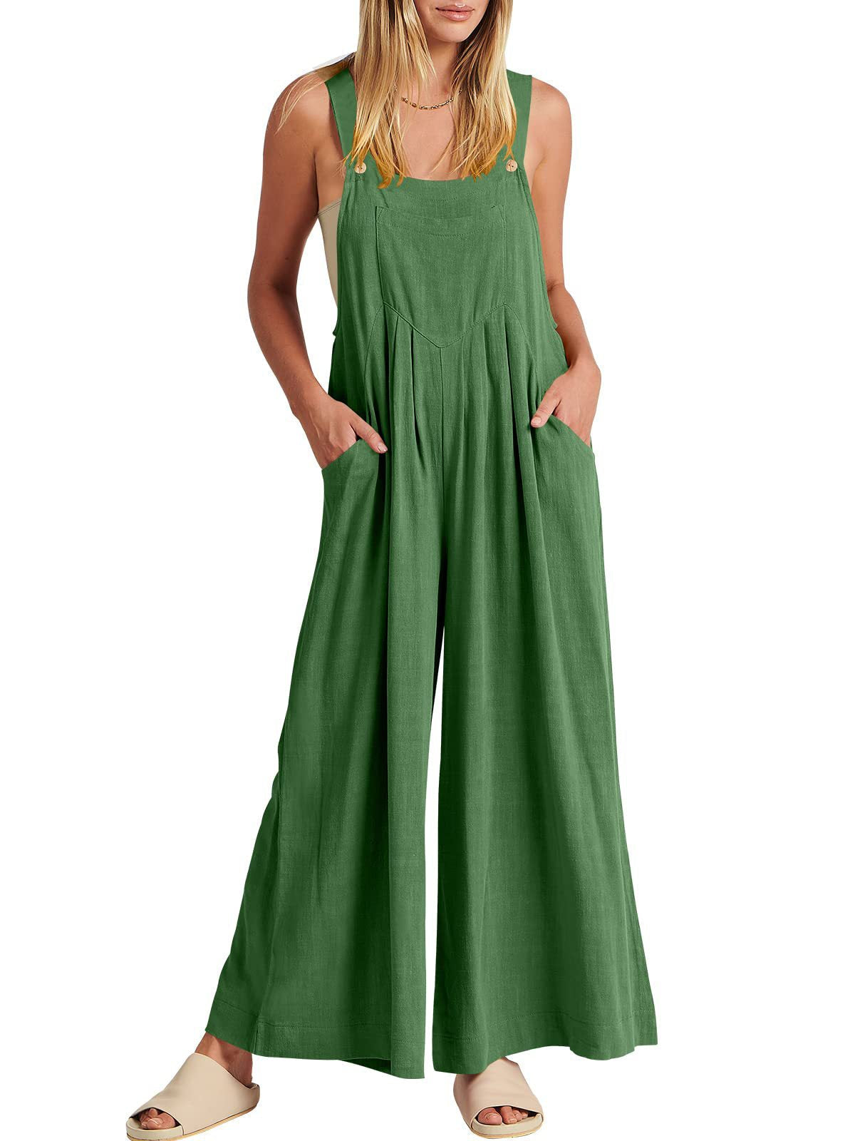 💕HOT SALE 50% OFF🥰 Plus Size Wide Leg Overalls Jumpsuit
