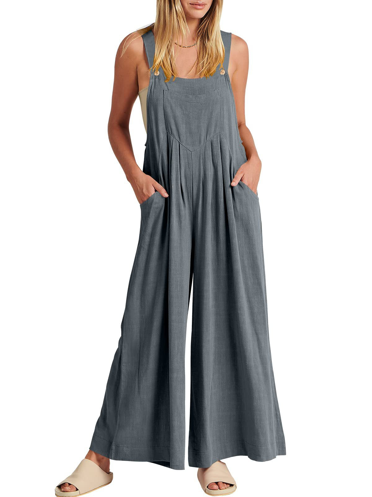 💕HOT SALE 50% OFF🥰 Plus Size Wide Leg Overalls Jumpsuit