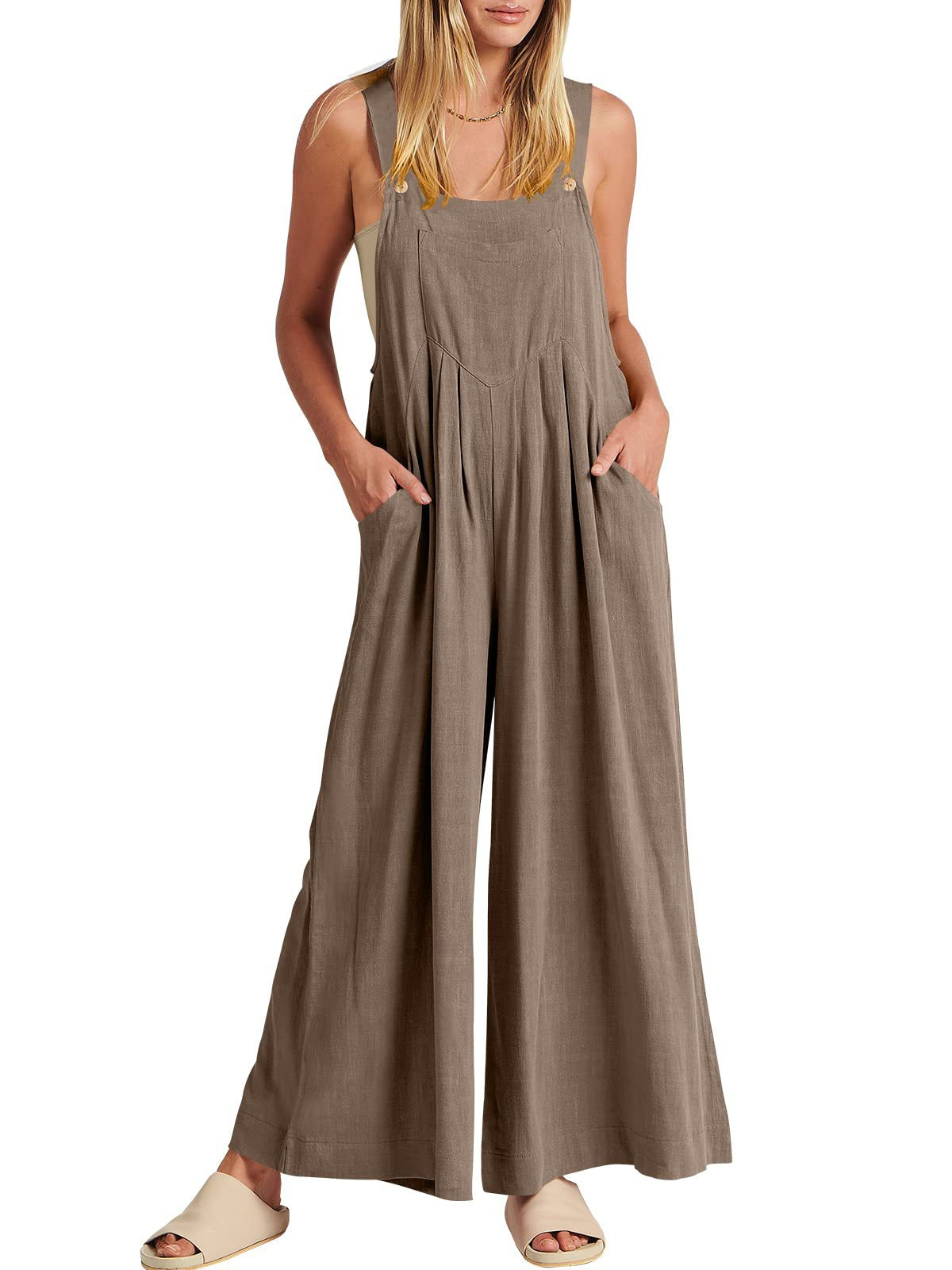 💕HOT SALE 50% OFF🥰 Plus Size Wide Leg Overalls Jumpsuit