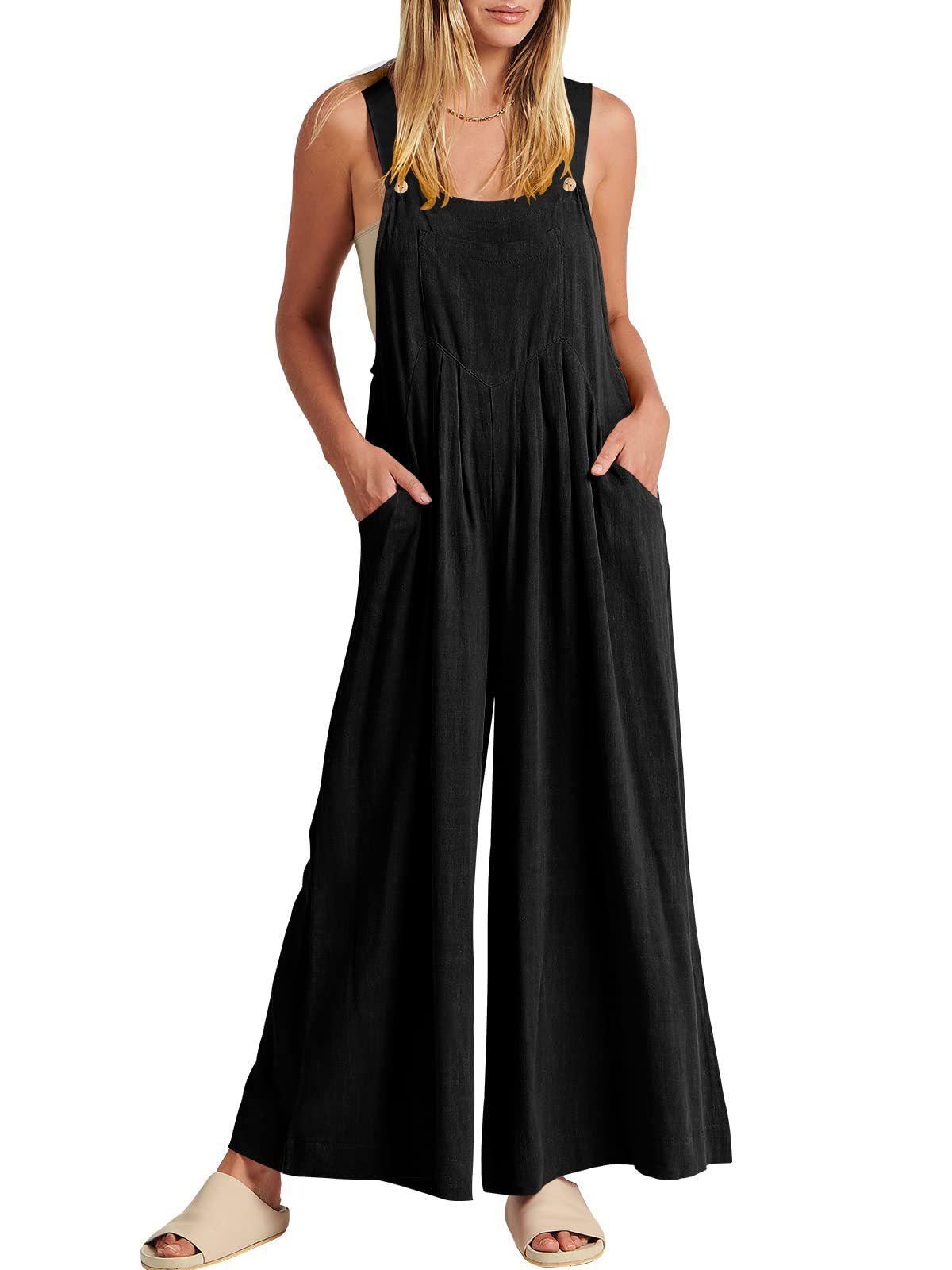 💕HOT SALE 50% OFF🥰 Plus Size Wide Leg Overalls Jumpsuit