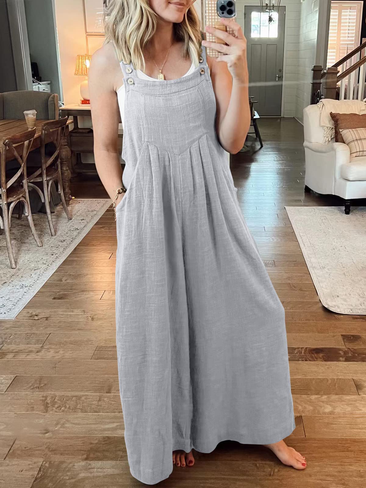 💕HOT SALE 50% OFF🥰 Plus Size Wide Leg Overalls Jumpsuit