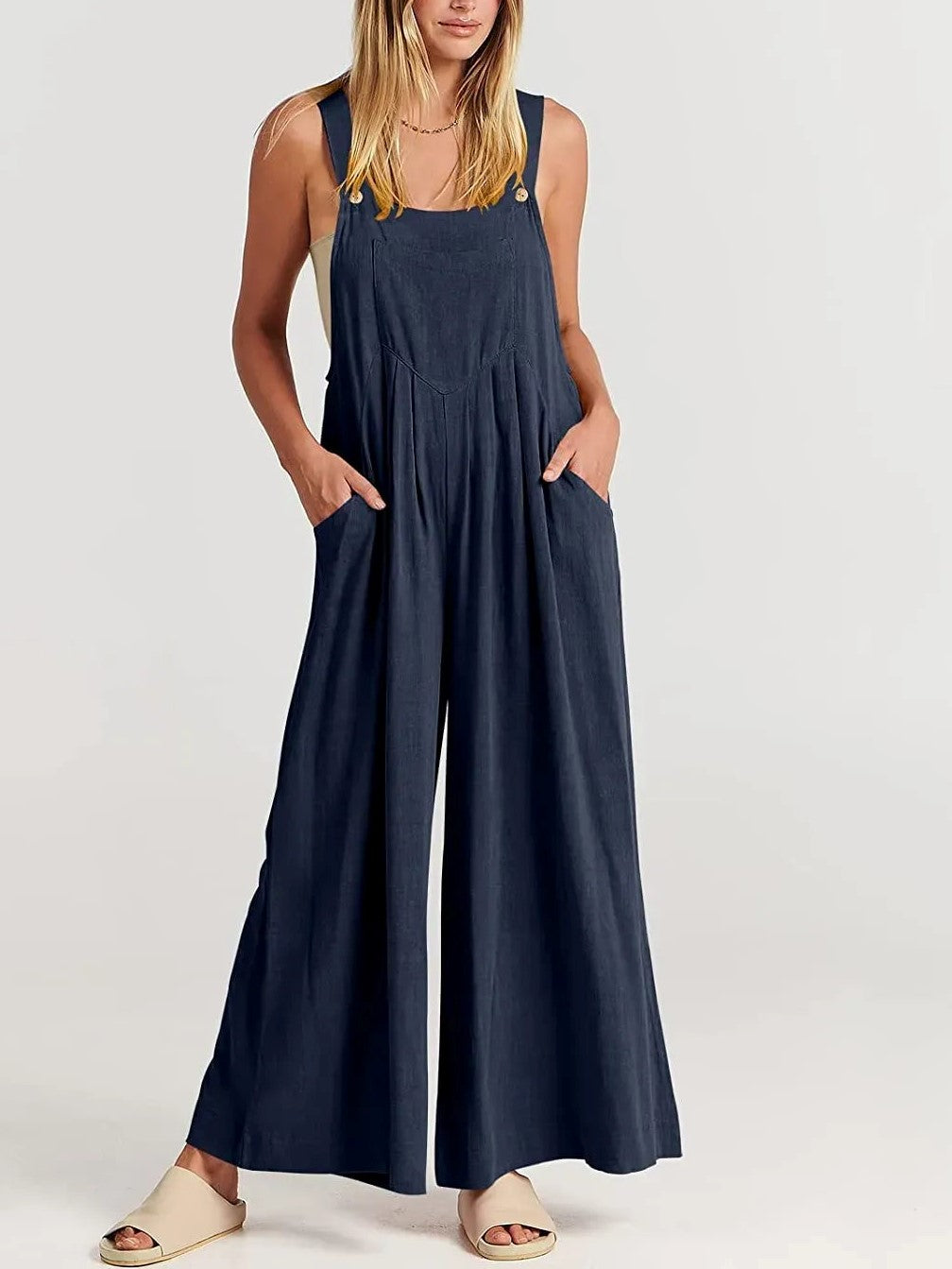 💕HOT SALE 50% OFF🥰 Plus Size Wide Leg Overalls Jumpsuit