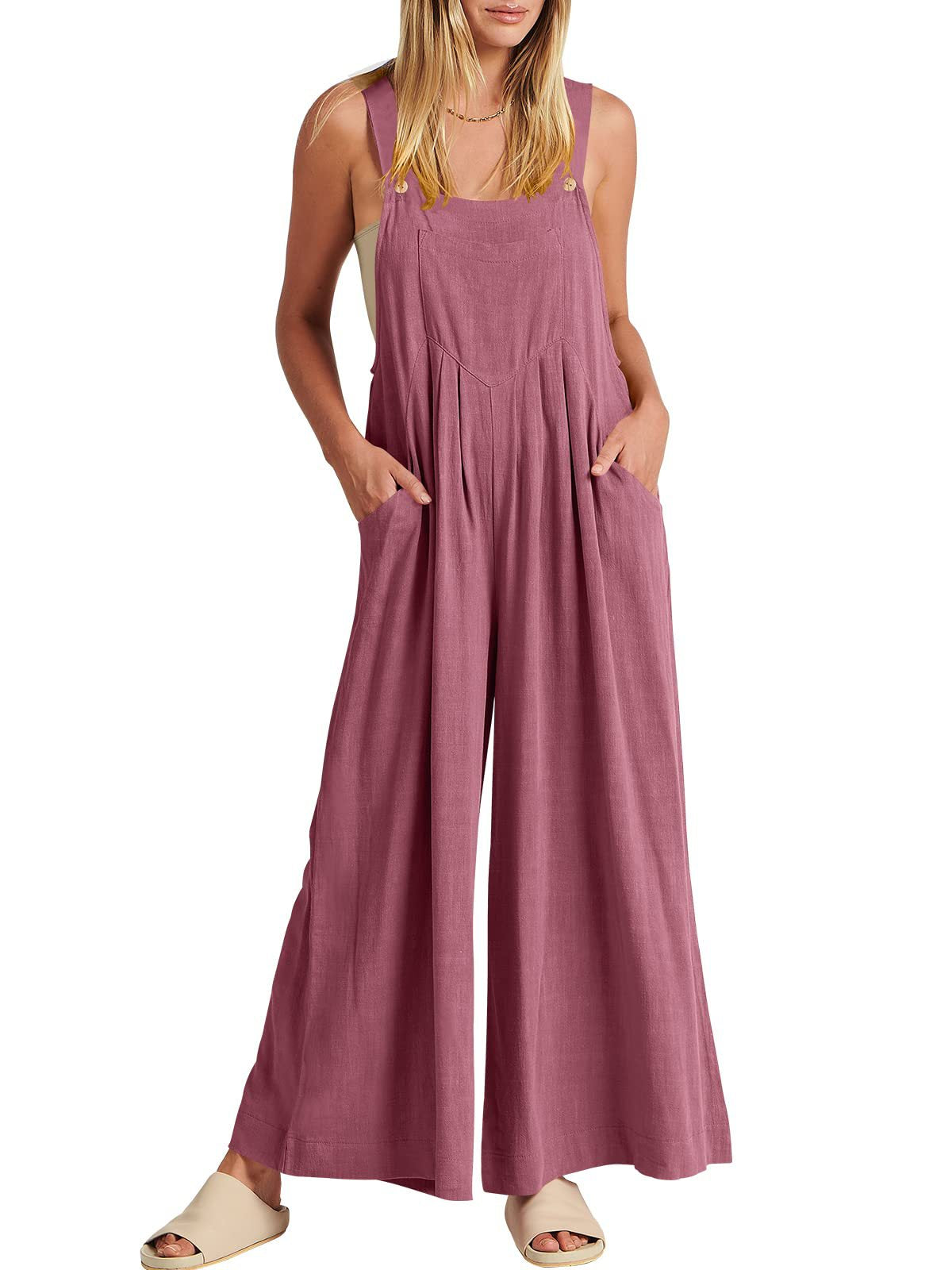 💕HOT SALE 50% OFF🥰 Plus Size Wide Leg Overalls Jumpsuit