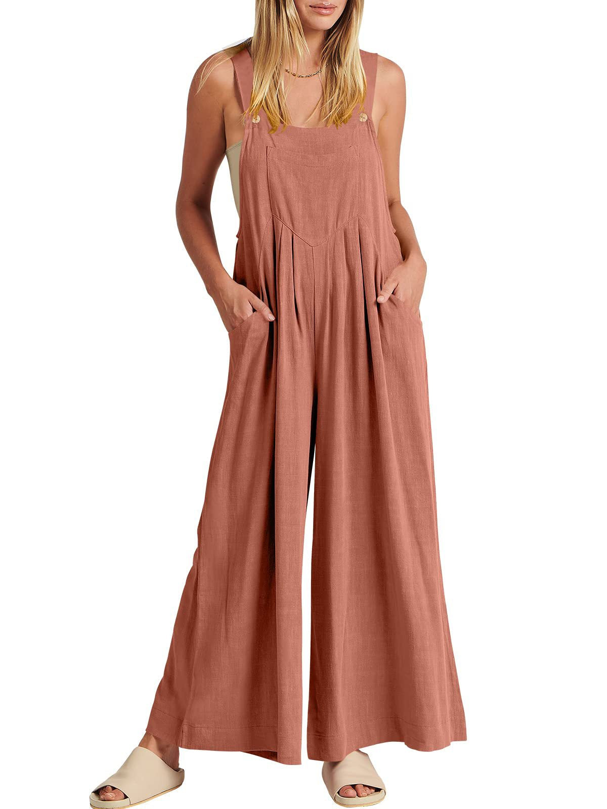 💕HOT SALE 50% OFF🥰 Plus Size Wide Leg Overalls Jumpsuit