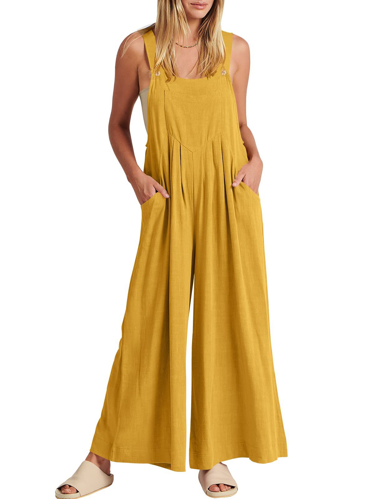 💕HOT SALE 50% OFF🥰 Plus Size Wide Leg Overalls Jumpsuit