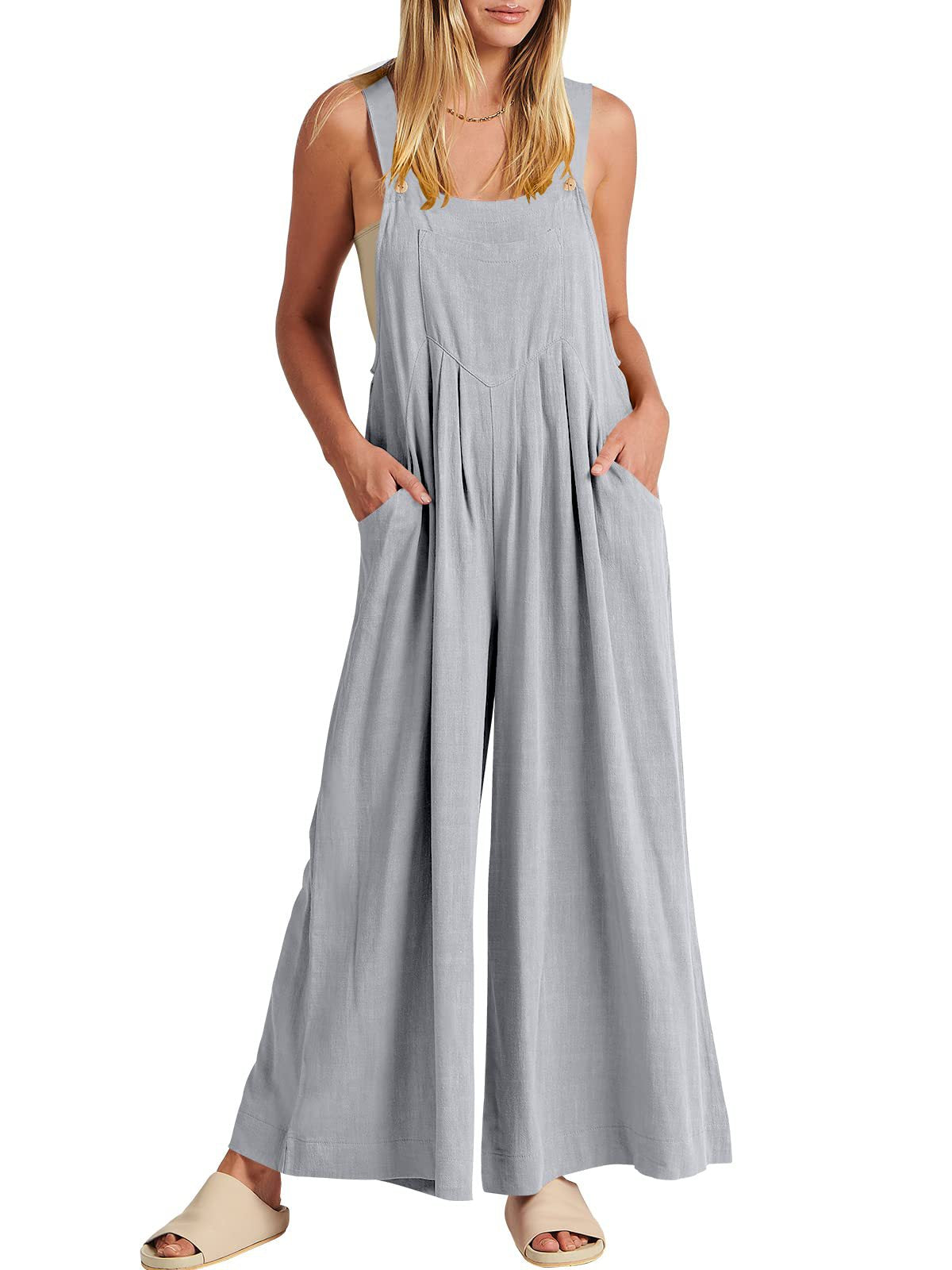 💕HOT SALE 50% OFF🥰 Plus Size Wide Leg Overalls Jumpsuit
