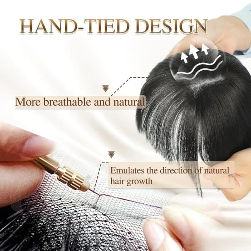 💥Limited Time Big Sale 60% OFF💥 Natural Hair Toppers with Bangs for Women(100% Natural Real Hair)