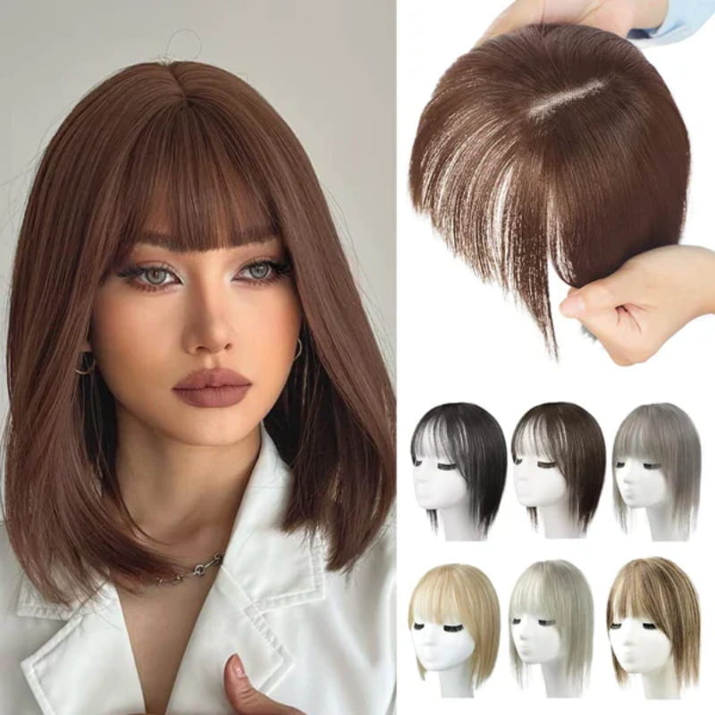 💥Limited Time Big Sale 60% OFF💥 Natural Hair Toppers with Bangs for Women(100% Natural Real Hair)