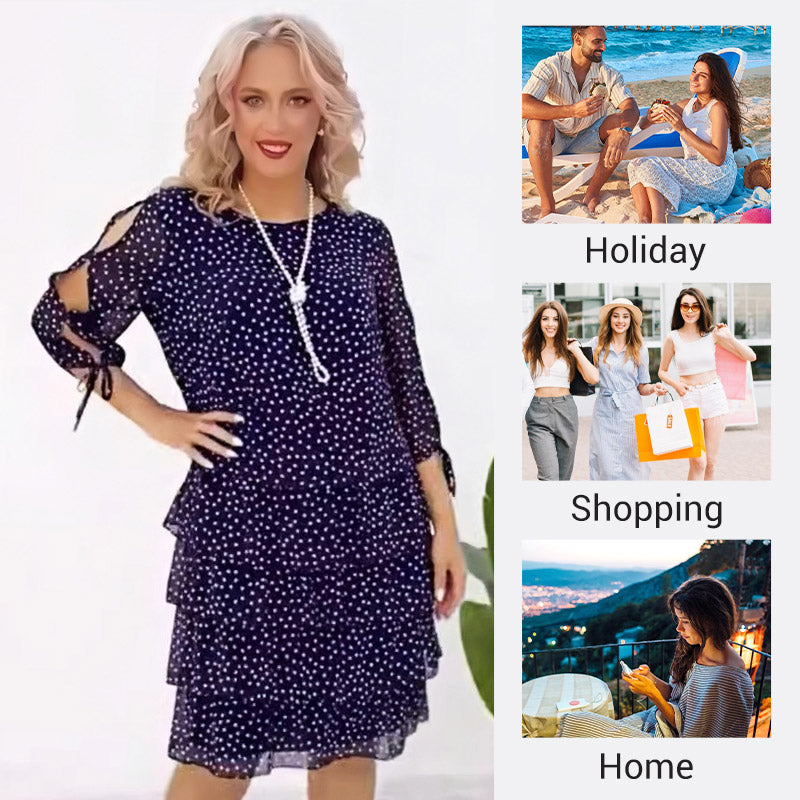 ✨✨Women's Casual Printed Tiered Layered Swing Dress