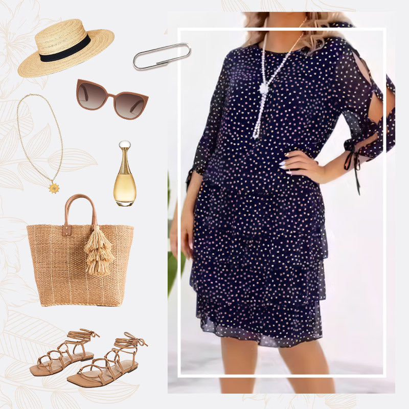 ✨✨Women's Casual Printed Tiered Layered Swing Dress