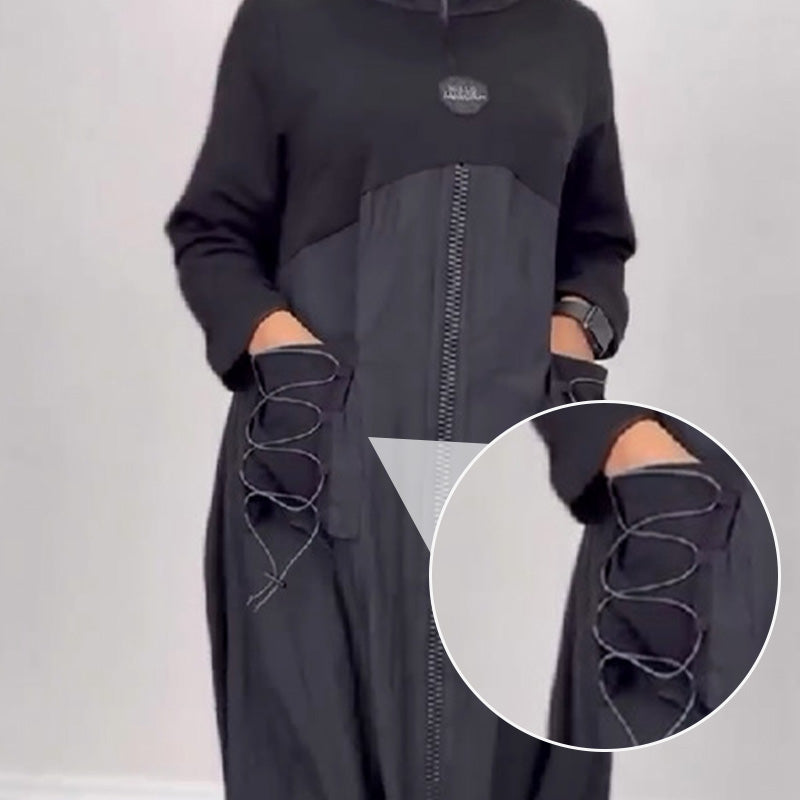 🔥Hot Sale 70% OFF💝Mockneck Long Sleeve Dress With Drawstring