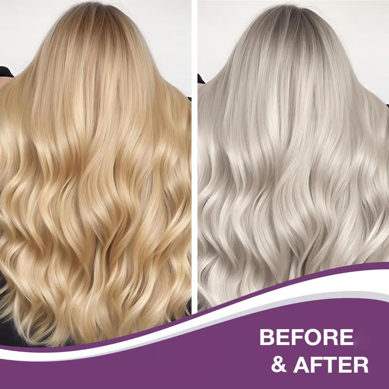 ✨Buy 2 Get 1 Free✨Purple Keratin Hair Mask - Locks Color & Neutralizes Brass & Yellow Tones for Blonde Silver Gray Highlighted Hair