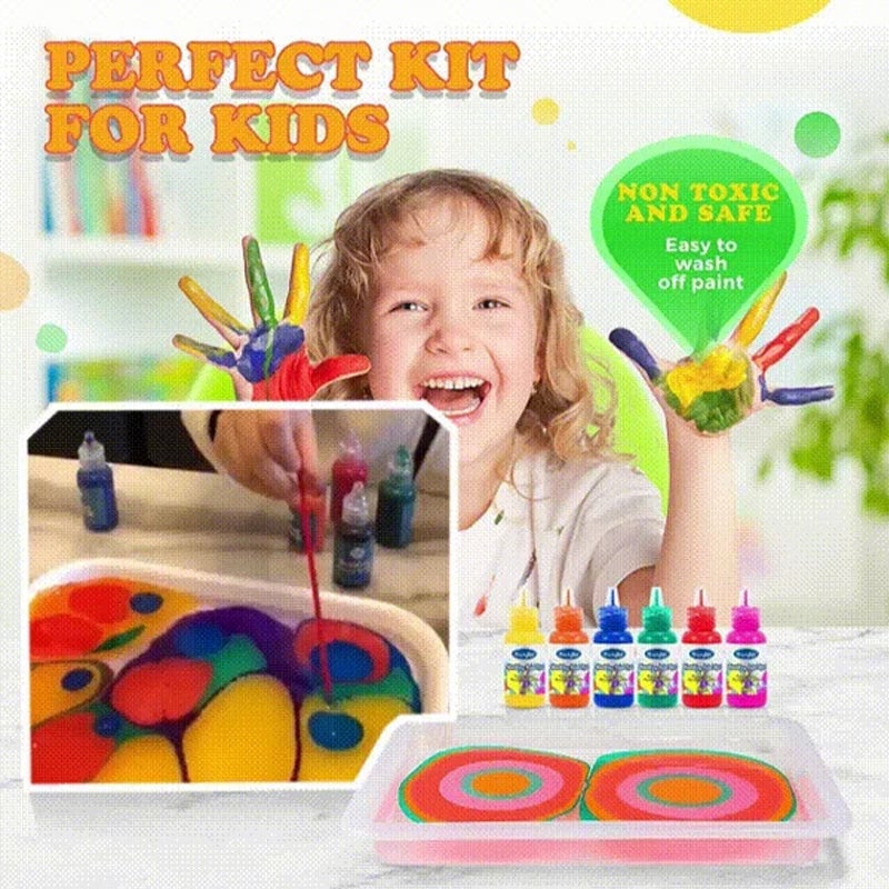 🌊🎨The Hottest Art Trend of 2025!🎨 Water Marbling Paint Art Kit - Inspire Creativity, Endless Fun!