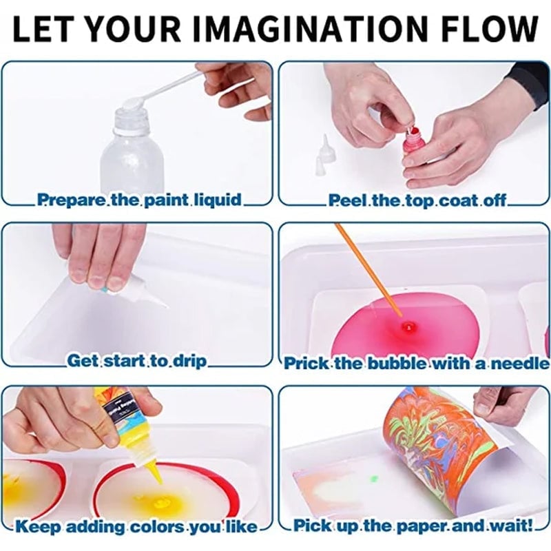 🌊🎨The Hottest Art Trend of 2025!🎨 Water Marbling Paint Art Kit - Inspire Creativity, Endless Fun!