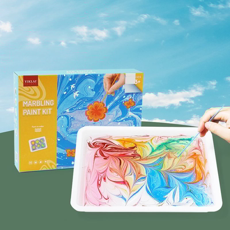 🌊🎨The Hottest Art Trend of 2025!🎨 Water Marbling Paint Art Kit - Inspire Creativity, Endless Fun!