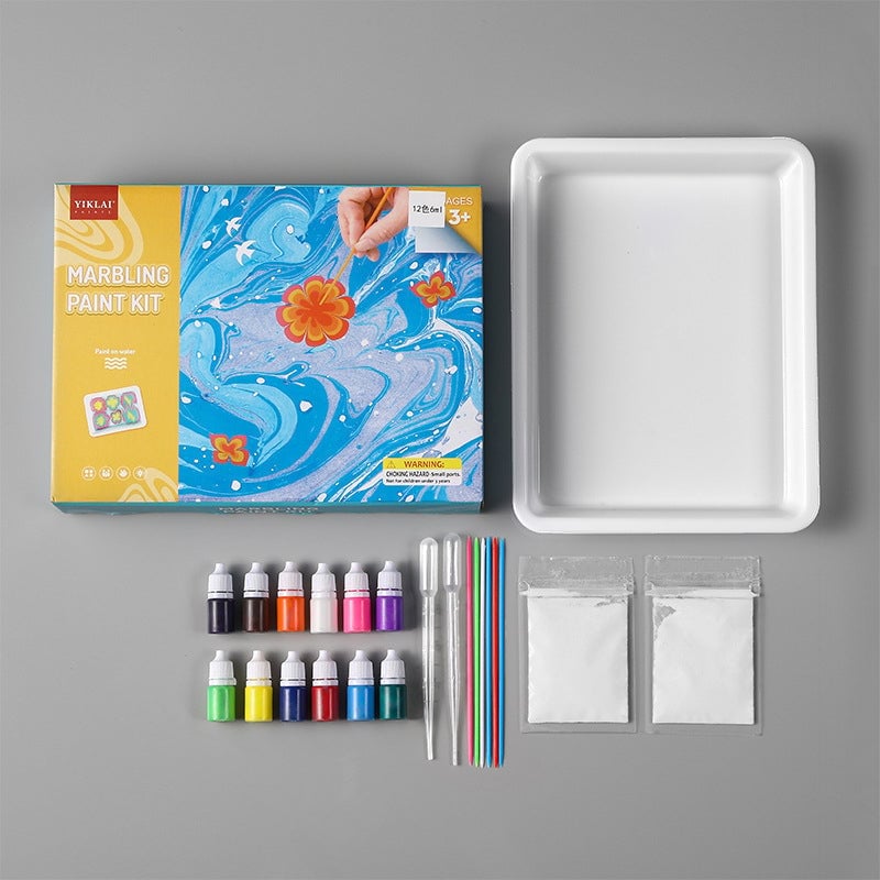 🌊🎨The Hottest Art Trend of 2025!🎨 Water Marbling Paint Art Kit - Inspire Creativity, Endless Fun!
